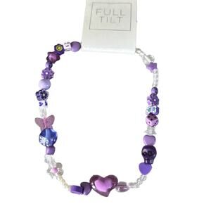 NWT Tilly's Full Tilt Beaded Purple Candy Candi Necklace OS